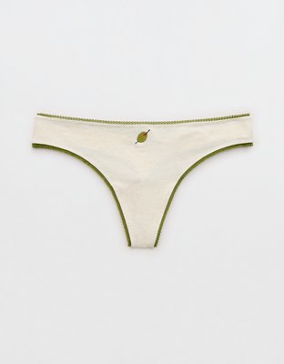 Superchill Cotton Picot Thong Underwear