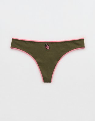 Superchill Cotton Picot Thong Underwear