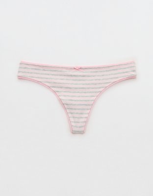 Superchill Undie Thong Plisada de Algodón en Punto Picot