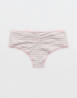 Superchill Cotton Ruched Picot Cheeky Underwear