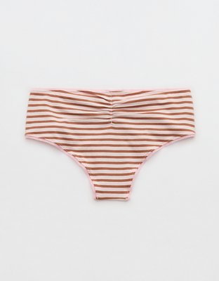 Superchill Cotton Ruched Picot Cheeky Underwear