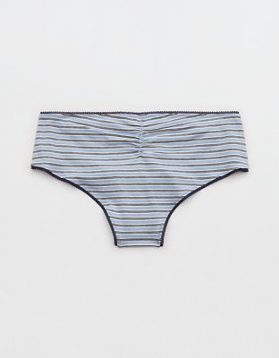 Superchill Cotton Ruched Picot Cheeky Underwear