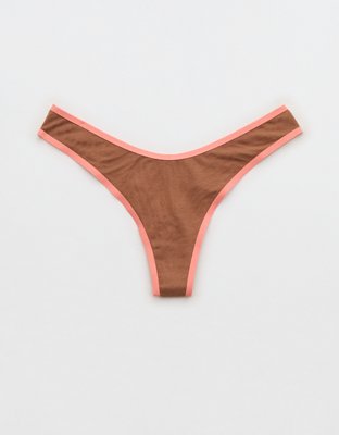 Superchill Cotton Zebra Jacquard Thong Underwear