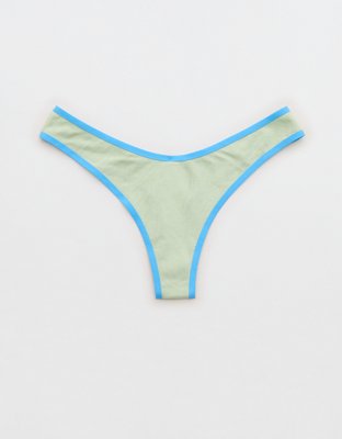 Superchill Cotton Zebra Jacquard Thong Underwear from American Eagle - $8.95