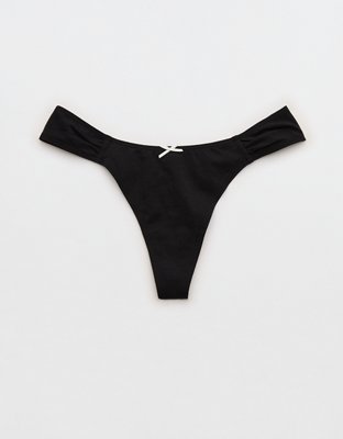 Superchill Cotton Ruched Thong Underwear