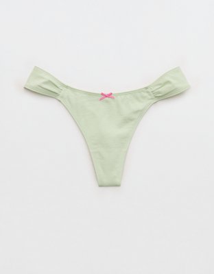 Superchill Cotton Ruched Thong Underwear from American Eagle - $8.95