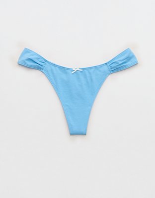 Superchill Cotton Ruched Thong Underwear