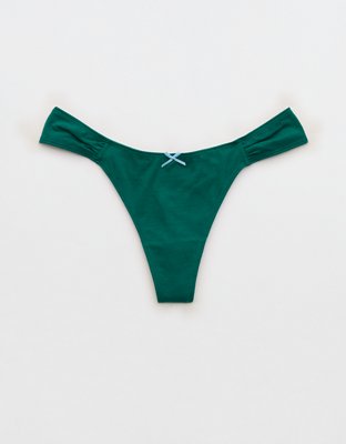 Superchill Cotton Ruched Thong Underwear