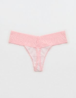 Superchill Cotton Zebra Lace Thong Underwear