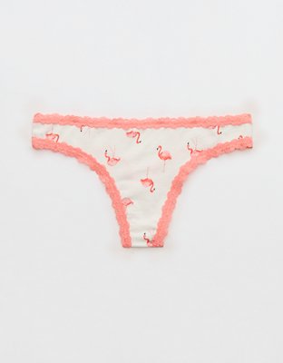 Superchill Cotton with Lace Thong Underwear