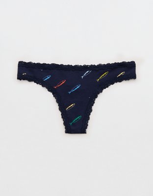 Superchill Cotton with Lace Thong Underwear from American Eagle - $8.95