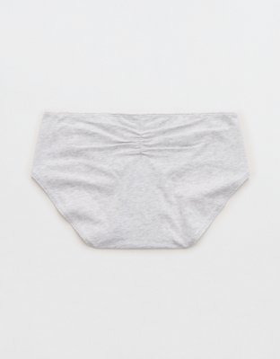 Трусы Superchill Boybrief, со сборками, хлопок — Aerie, цвет: Светлый меланжевый серый — фото 2