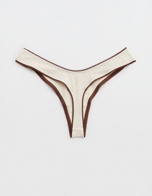 Superchill Cotton Picot Thong Underwear