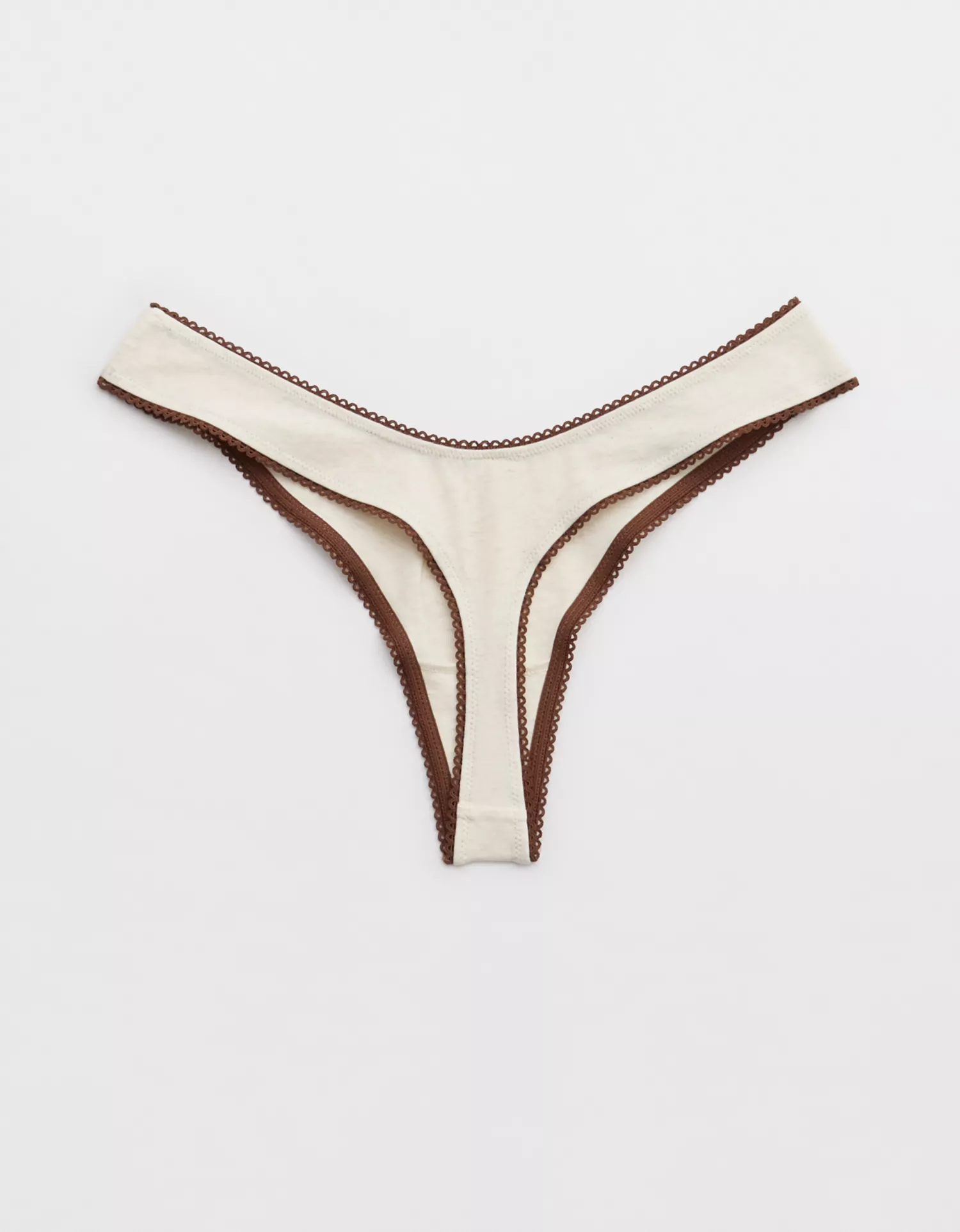 Superchill Cotton Picot Thong Underwear - thumbnail 4