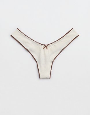 Superchill Cotton Picot Thong Underwear