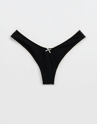 Superchill Cotton Picot Thong Underwear