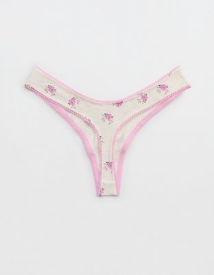 Superchill Cotton Picot Thong Underwear