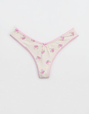 Superchill Cotton Picot Thong Underwear