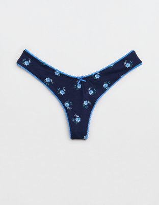 Superchill Cotton Picot Thong Underwear