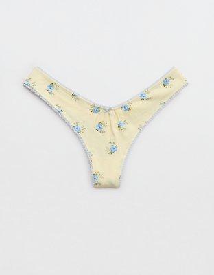 Superchill Cotton Picot Thong Underwear