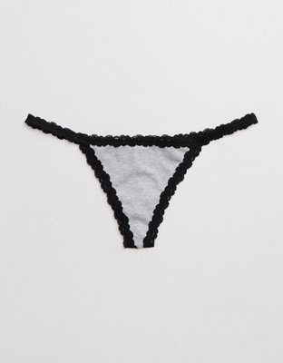 Superchill Cotton with Lace Thong Underwear