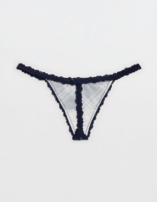Superchill Cotton with Lace Thong Underwear