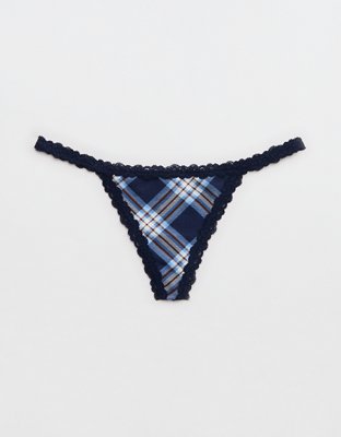 Superchill Cotton with Lace Thong Underwear