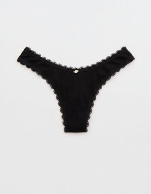 Superchill Cotton Pointelle Thong Underwear