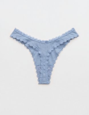 Superchill Cotton Pointelle Thong Underwear