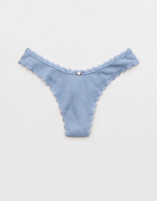 Superchill Cotton Pointelle Thong Underwear