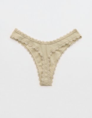 Superchill Cotton Pointelle Thong Underwear