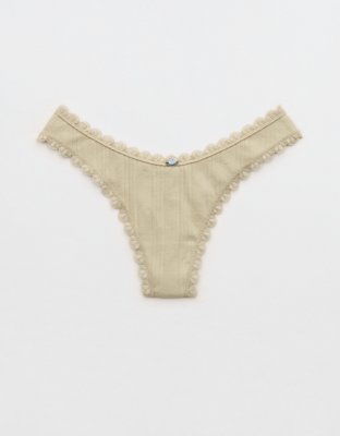 Superchill Cotton Pointelle Thong Underwear