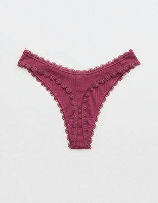 Superchill Cotton Pointelle Thong Underwear