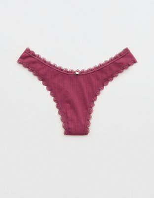 Superchill Cotton Pointelle Thong Underwear