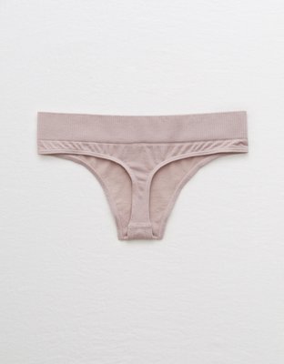 Aerie Ribbed Seamless Thong Underwear