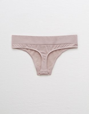 Aerie Ribbed Seamless Thong Underwear