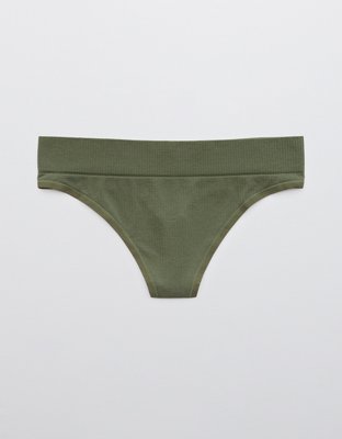 Aerie Ribbed Seamless Thong Underwear