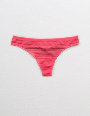 Aerie Seamless Striped Thong Underwear