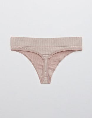 Aerie Ribbed Seamless Thong Underwear