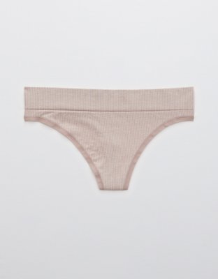 Aerie Seamless Cutout Thong, Strand