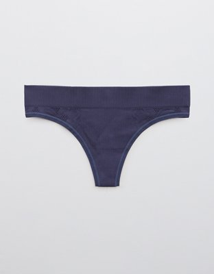 Aerie Ribbed High Cut Thong Underwear