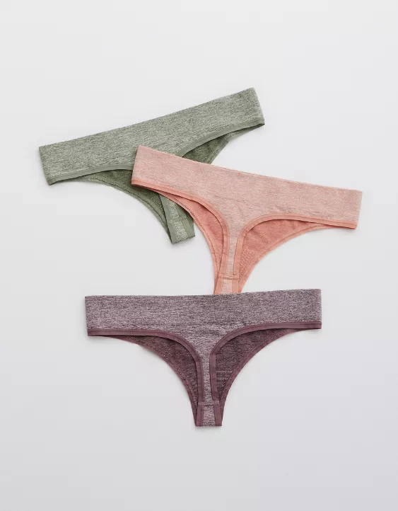 Aerie Seamless Thong Underwear 3-Pack