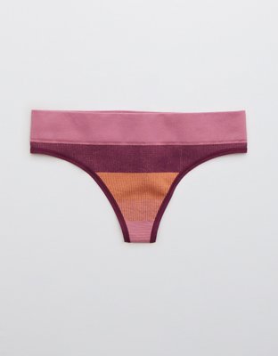 Aerie Ribbed High Waisted Thong Underwear