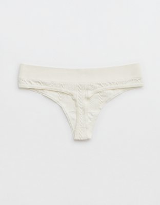 Aerie Seamless Cable Thong Underwear