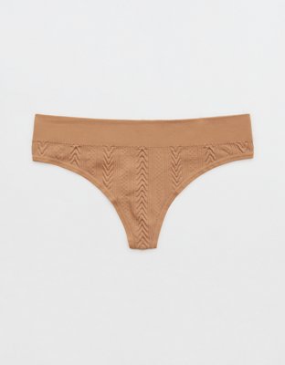 Aerie Seamless Cable Thong Underwear