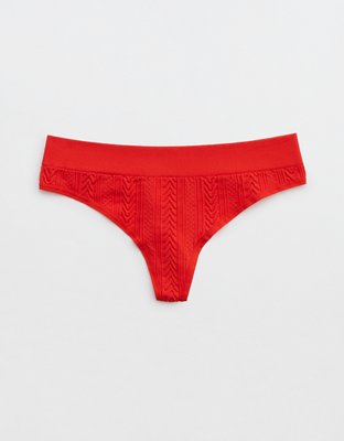 Aerie Undie thong seamless en punto trenzado