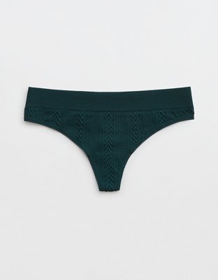 Aerie Seamless Cable Thong Underwear