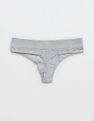 Aerie Seamless Cable Thong Underwear
