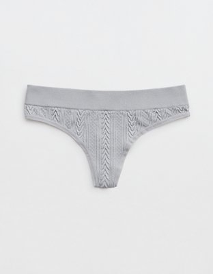 Aerie Seamless Cable Thong Underwear