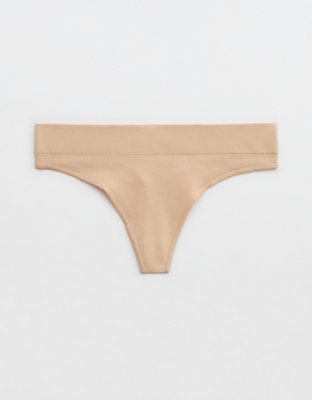 Seamless Women Underwear Thongs No Show Thong High Leg Brief Sexy Soft  Available In Plus Size Beige at  Women's Clothing store